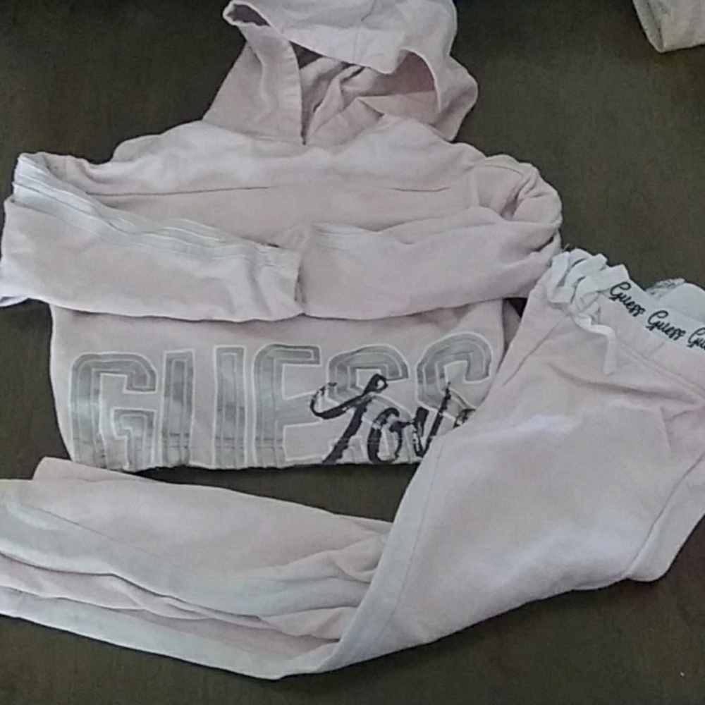 Guess kids crop top sweatsuit
